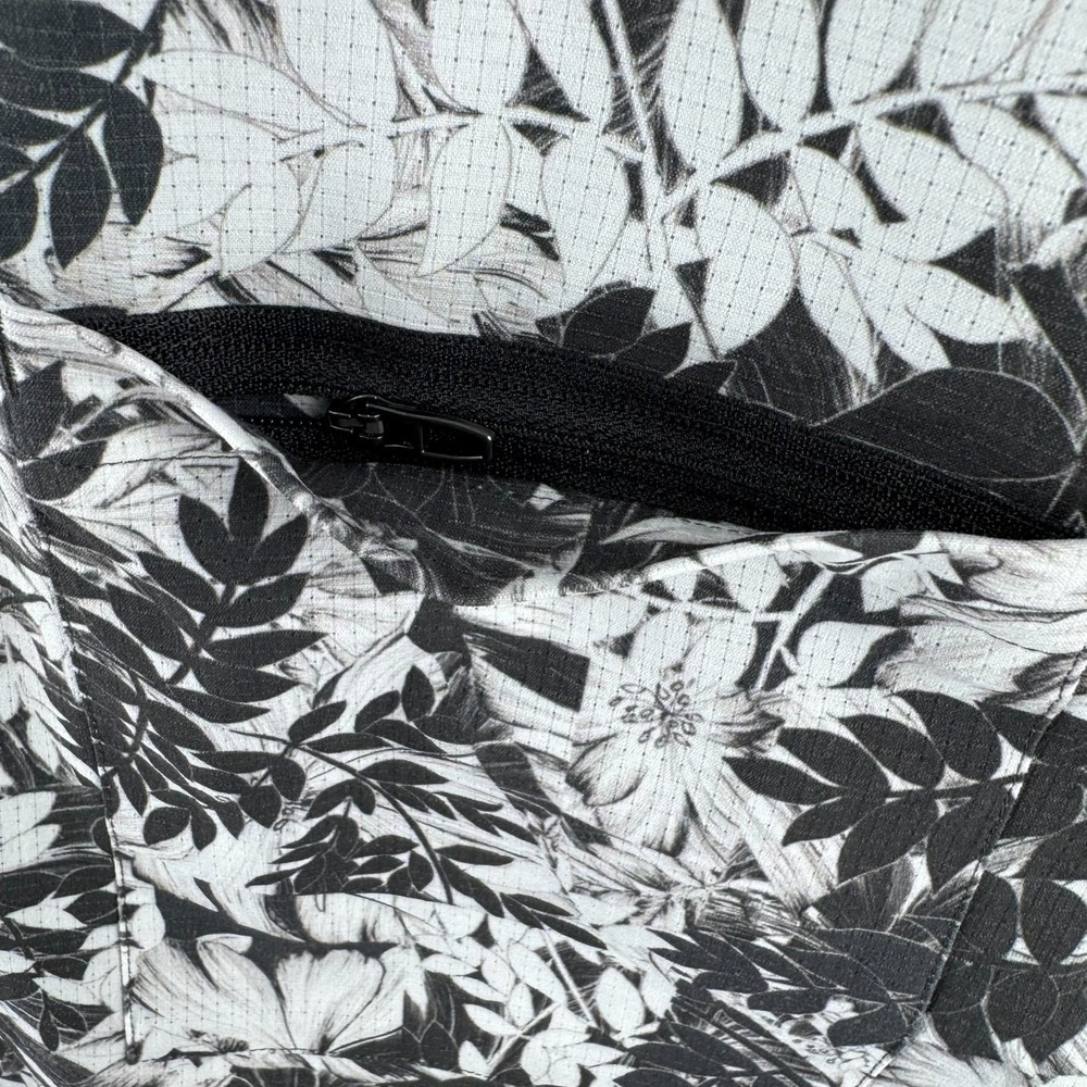 Lululemon Shirt Mens Large Black Floral Hawaiian Perforated Airing Easy - Picture 4 of 11